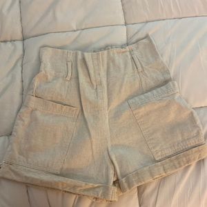 Zara linen high waisted shorts